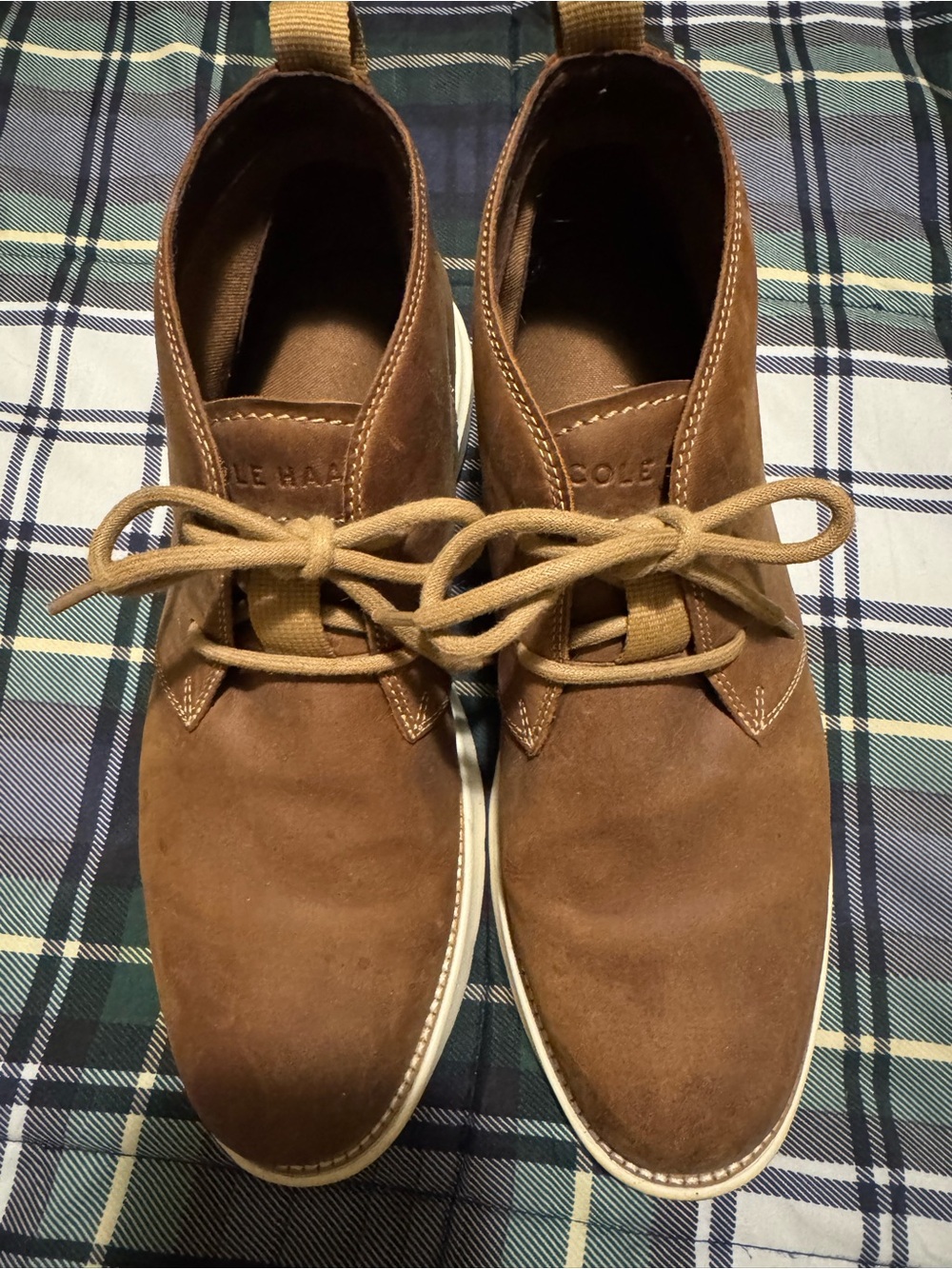 Cole Haan Men’s Tan Suede Chukka Boots